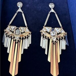 Swarovski Chandelier Airy Pierced Crystal Dangle Earrings